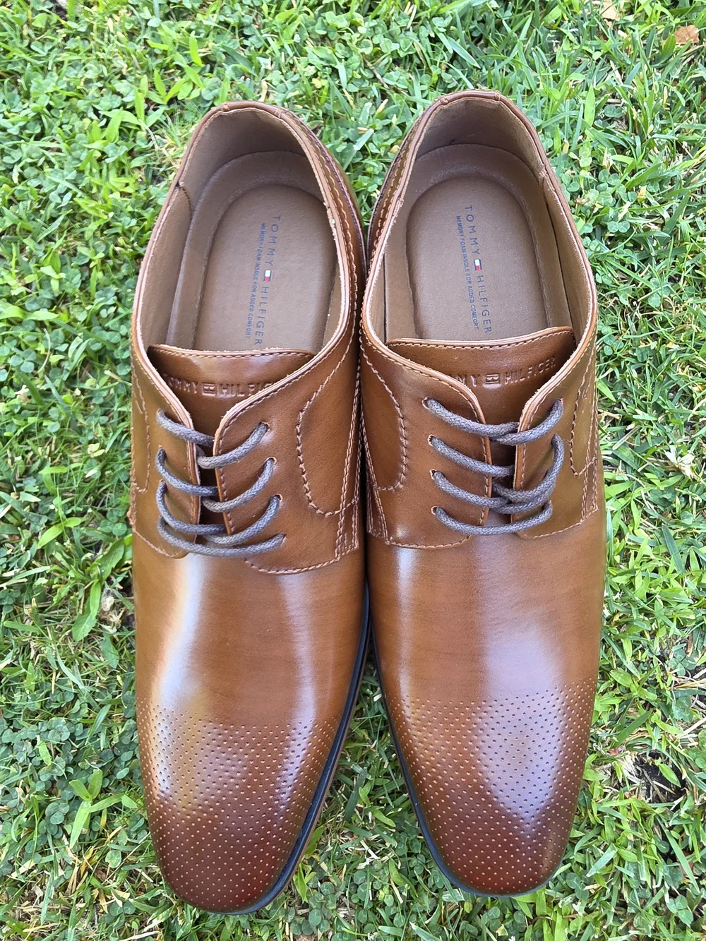 Tommy Hilfiger Brown Leather Derby Shoes